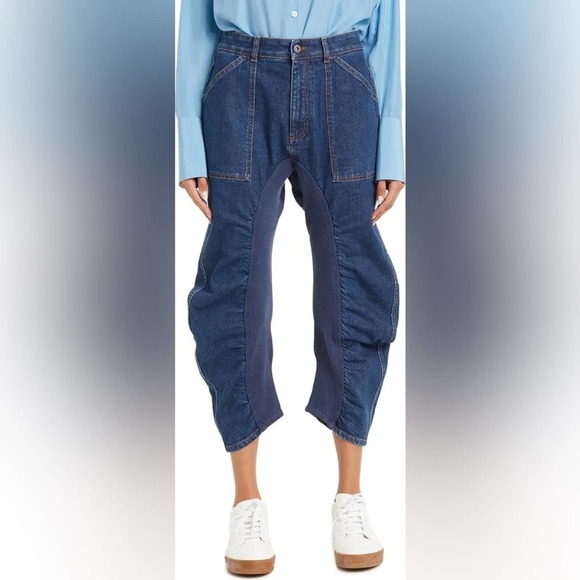 STELLA MCCARTNEY Xenia Khaki Horseshoe Bend Trousers Size Italian 38 US size 2 - Picture 7 of 8